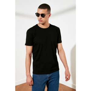 Trendyol Black Men's Printed Short Sleeve T-Shirt