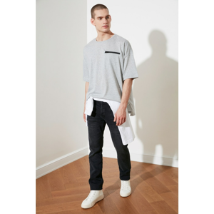 Trendyol Grey Male Regular fit T-Shirt
