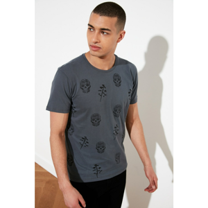 Trendyol Anthracite Men's Printed T-Shirt