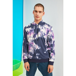 Trendyol Multicolored Male Batik Hooded Sweatshirt