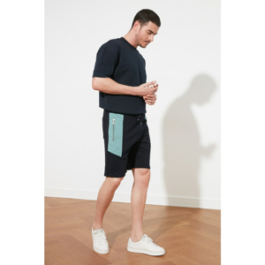 Trendyol Navy Blue Men's Regular Fit Panel Shorts & Bermuda