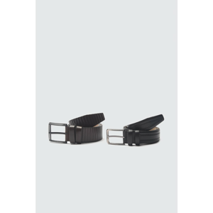 Trendyol Black and Brown Male 2-Piece Artificial Leather Belt