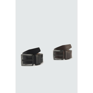 Trendyol Black and Brown Male 2-Piece Artificial Leather Belt