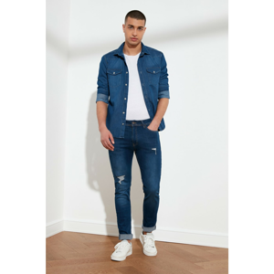 Trendyol Indigo Men's Destroy Skinny Fit Jeans