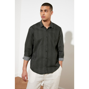 Trendyol Black Male Printed Pocketless Regular Fit Shirt