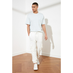 Trendyol White Male Regular Fit Tracksuit bottom