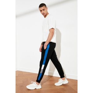 Trendyol Navy Blue Men's Regular Fit Paneled Sweatpants