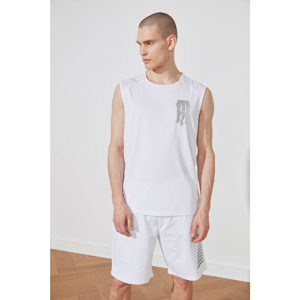 Trendyol White Male Oversize Fit Zero Arm Athlete