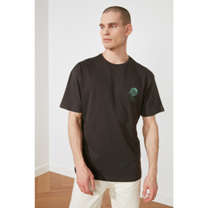 Trendyol Brown Men's Printed Oversize TShirt
