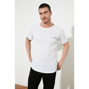 Trendyol White Male Printed T-Shirt