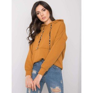 RUE PARIS Brown kangaroo sweatshirt