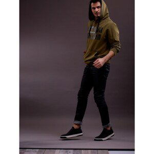 Men's khaki urban print sweatshirt