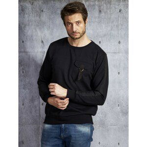 Black men's sweatshirt with a pocket