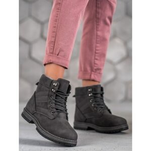 WINTER GRAY ANKLE BOOTS