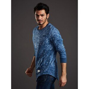 Men's blue stonewashed sweatshirt