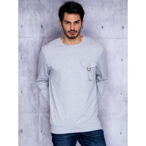 Men's sweatshirt gray with pocket