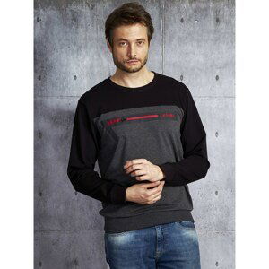 Dark gray men's sweatshirt with a zipper