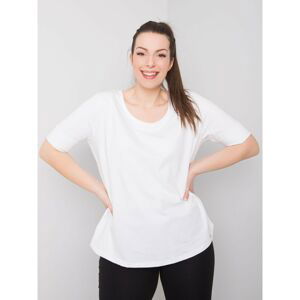 Women's plus size white cotton t-shirt