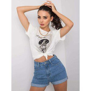 Women&#39;s white cotton t-shirt