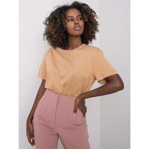 Beige cotton T-shirt for women