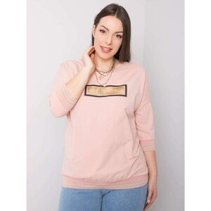 Muffled pink cotton and large sweatshirt