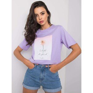 Purple women&#39;s t-shirt with print