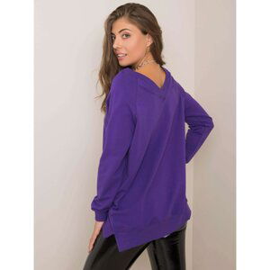 RUE PARIS Dark purple cotton sweatshirt