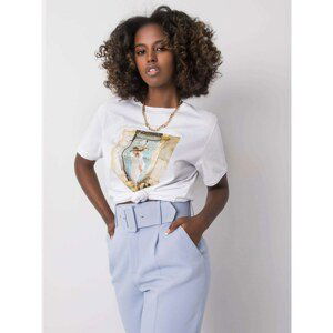 Women's white T-shirt with print