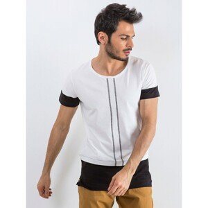 Men's white t-shirt with insets