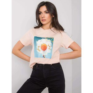 Cotton women's T-shirt with salmon