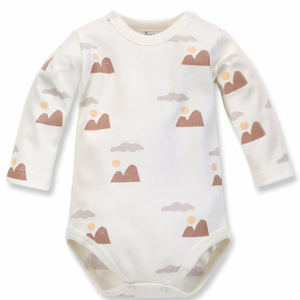 Pinokio Kids's Dreamer Longsleeve Bodysuit Ecru/Pattern