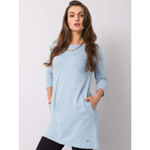 YOU DON´T KNOW ME Blue cotton tunic
