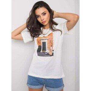 White T-shirt with fashionable print