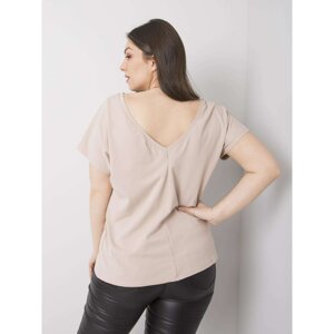 Beige cotton t-shirt larger size