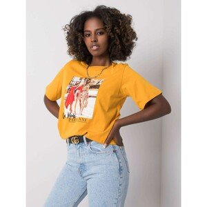 Mustard cotton t-shirt