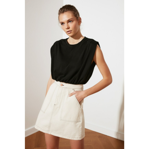 Trendyol Mini Denim Skirt WITH Ecru Pocket DetailING