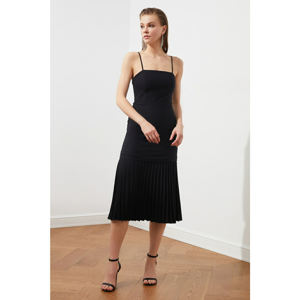 Trendyol Black Pleated Dress