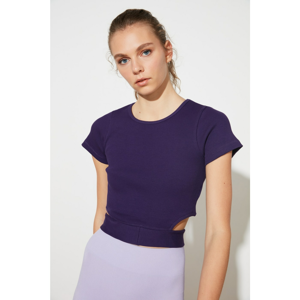 Trendyol Purple Waist Cleavage Sports Blouse