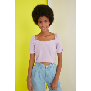 Trendyol Lilac Square Collar Blouse