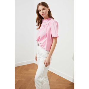 Trendyol Pink Ruffle Blouse