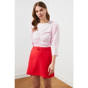 Trendyol Pink Ruffle Blouse