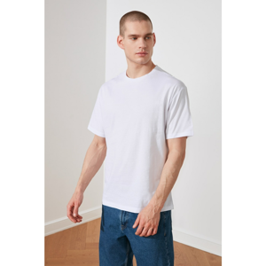 Trendyol White Male Back Printed T-Shirt
