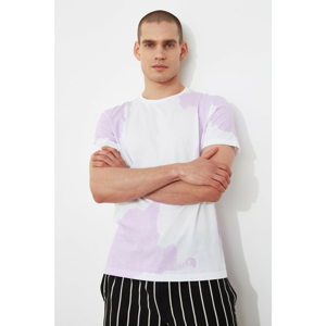 Trendyol Lila Men's Regular Fit Printed Short Sleeve T-Shirt
