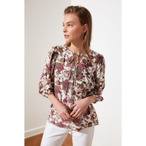 Trendyol Multicolor Collar Binding Detail Blouse