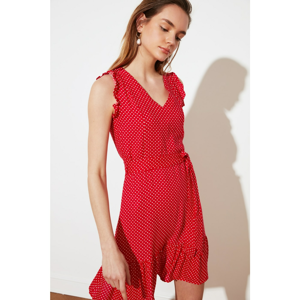 Trendyol Red Belt Polkalic Dress