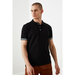 Trendyol Black Male Slim Fit Short Sleeve Polo Neck T-shirt