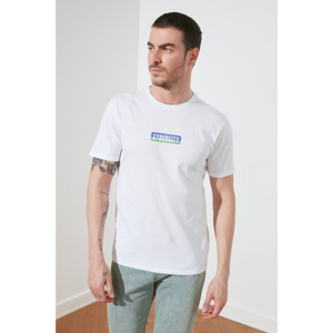 Trendyol White Male Short Sleeves Regular Fit Printed T-Shirt