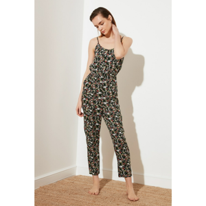 Trendyol Green Patterned Strappy Jumpsuit