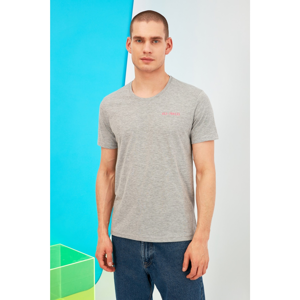 Trendyol Grey Men's Printed T-Shirt