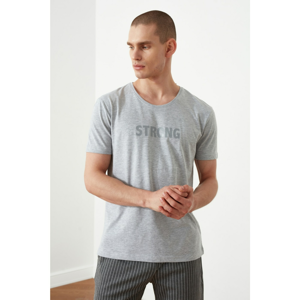 Trendyol Grey Men's Printed T-Shirt
